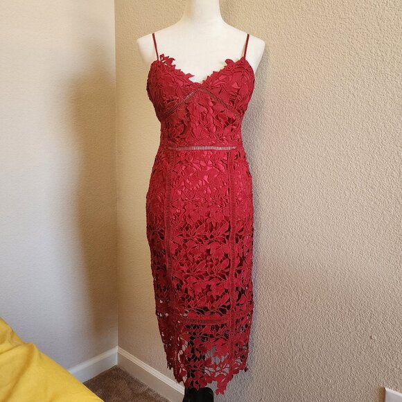 L'Atiste by Amy Red Lace Dress - Medium - Picture 1 of 6
